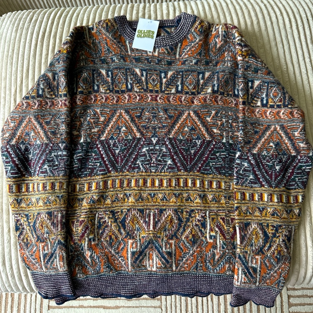 Vintage Printed Sweater